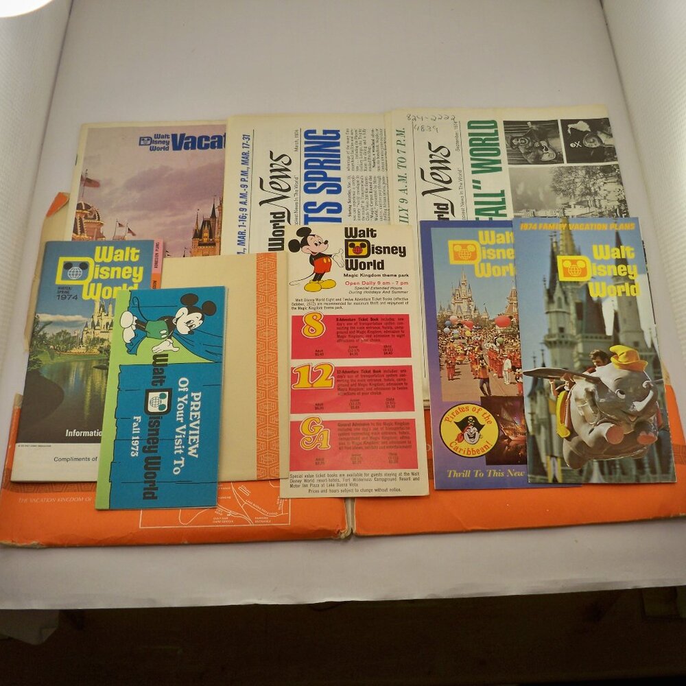 WDW 72-74 *Vacationland, Brochure, Newspapers, *Contemporary Vintage Ephemera